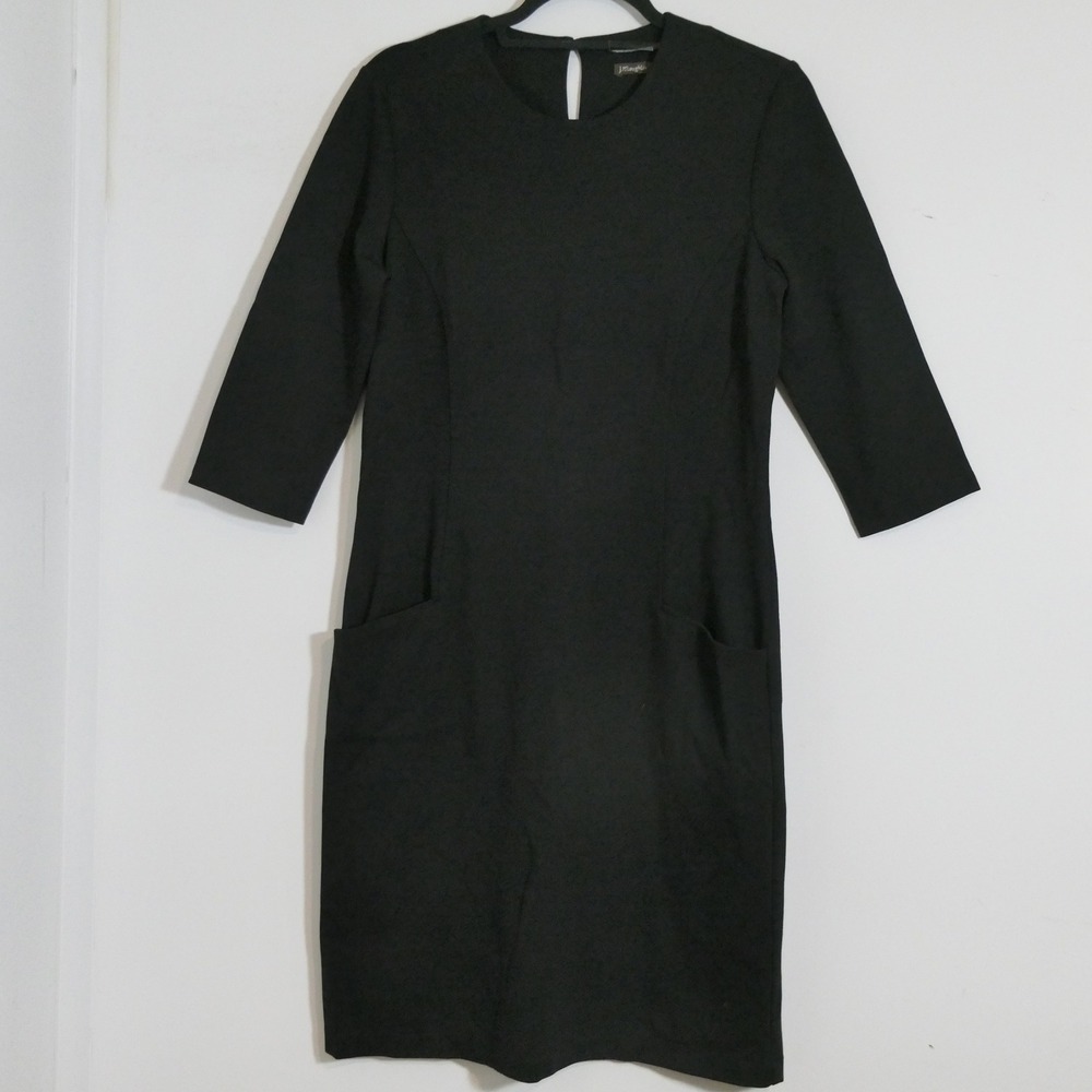J.McLaughlin Women Catalyst Dress M Black Bainbridge Cloth Minimalist LBD Luxury